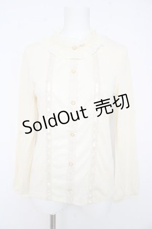 画像: axes femme / プチスタンド襟ブラウス風プルオーバー M 生成り Y-26-02-15-018-AX-TO-IG-ZI