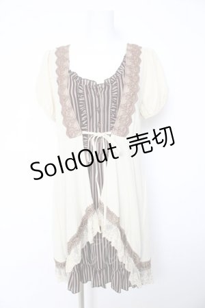 画像: axes femme / レジメン重ね着風チュニ M 生成り Y-26-02-15-178-AX-OP-SZ-ZY