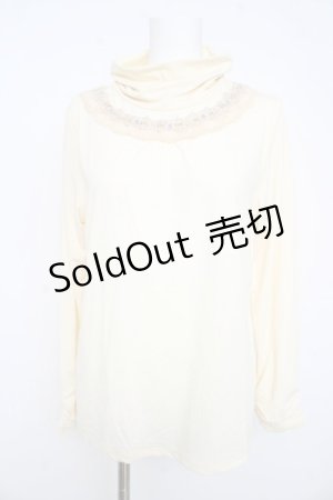 画像: axes femme / ハシゴレース使いタートル L 生成り Y-26-02-15-003-AX-TO-IG-ZY