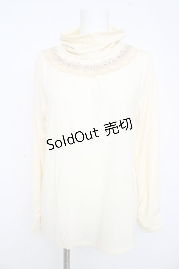 画像1: axes femme / ハシゴレース使いタートル L 生成り Y-26-02-15-003-AX-TO-IG-ZY (1)