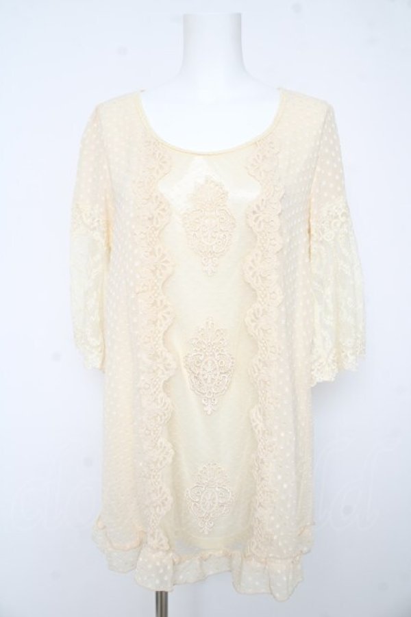 画像1: axes femme / カットドビーワンピース M 生成り Y-26-02-15-032-AX-TO-IG-ZY (1)