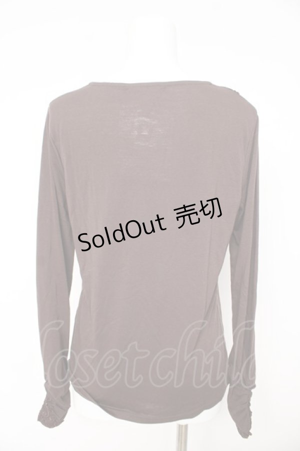 画像2: axes femme / 胸元ラメレース使いインナープルオーバー L ブラウン Y-26-02-15-034-AX-TO-IG-ZY (2)