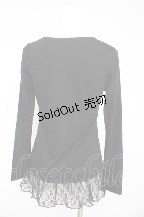 画像2: axes femme / レースフリルカットソー M クロ Y-26-02-15-037-AX-TO-IG-ZY (2)