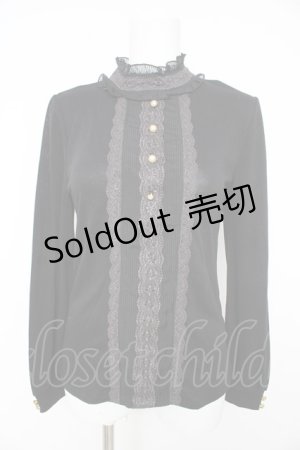 画像: axes femme / プチスタンドブラウス風インナー M クロ Y-26-02-15-042-AX-TO-IG-ZY