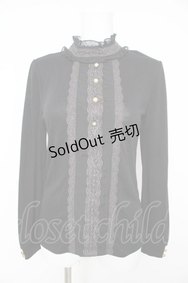 画像1: axes femme / プチスタンドブラウス風インナー M クロ Y-26-02-15-042-AX-TO-IG-ZY (1)