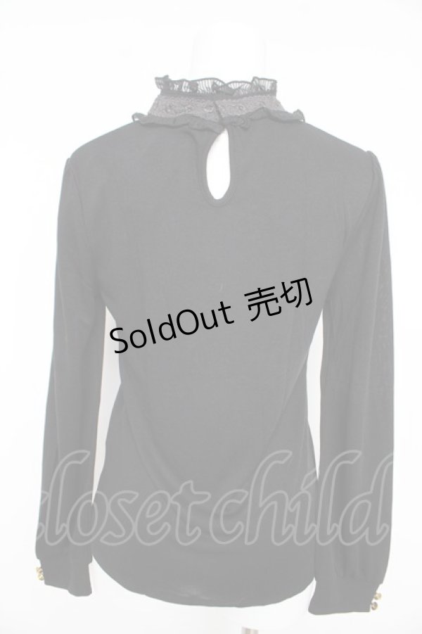 画像2: axes femme / プチスタンドブラウス風インナー M クロ Y-26-02-15-042-AX-TO-IG-ZY (2)