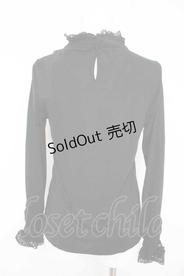 画像2: axes femme / 薔薇コサージュ付きタートル M クロ Y-26-02-15-046-AX-TO-IG-ZY (2)