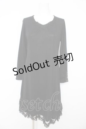 画像: axes femme / カットソーインナーワンピ M クロ Y-26-02-15-047-AX-TO-IG-ZS