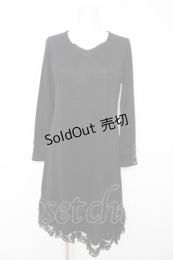 画像1: axes femme / カットソーインナーワンピ M クロ Y-26-02-15-047-AX-TO-IG-ZS (1)