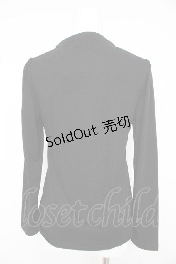 画像2: axes femme / ローズカメオ付ブラウス風プルオーバー M クロ Y-26-02-15-048-AX-TO-IG-ZY (2)