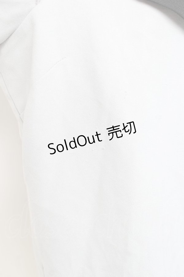 画像4: DearMyLove / ビジューハートリボンフリルブラウス 3L サックス Y-26-02-17-029-EL-BL-SZ-ZY (4)