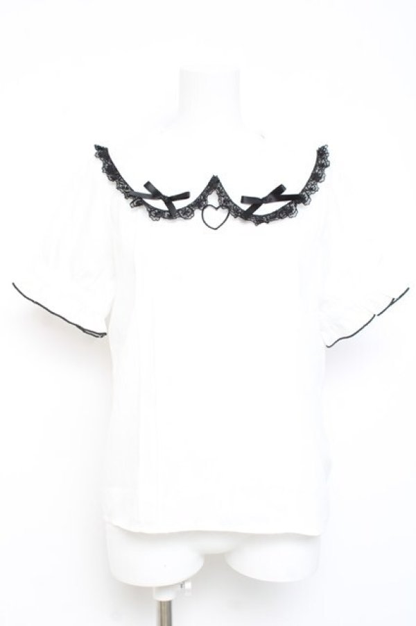 画像1: MA*RS / 襟リボンブラウス  白 Y-26-02-17-033-EL-BL-SZ-ZY (1)