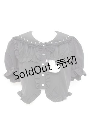 画像: Ank Rouge / コルセットセーラーリボンブラウス M 黒 Y-26-02-17-036-CA-BL-SZ-ZY