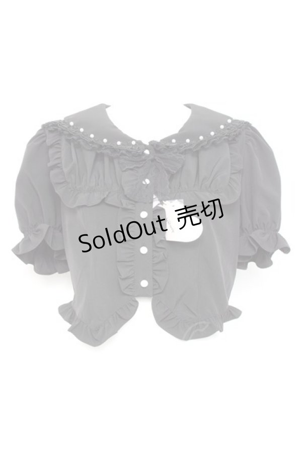 画像1: Ank Rouge / コルセットセーラーリボンブラウス M 黒 Y-26-02-17-036-CA-BL-SZ-ZY (1)