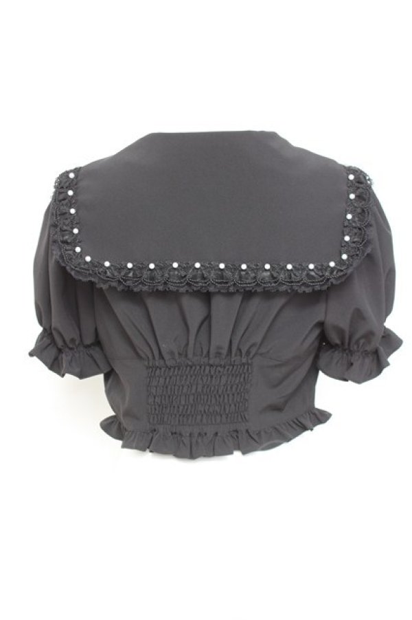 画像2: Ank Rouge / コルセットセーラーリボンブラウス M 黒 Y-26-02-17-036-CA-BL-SZ-ZY (2)