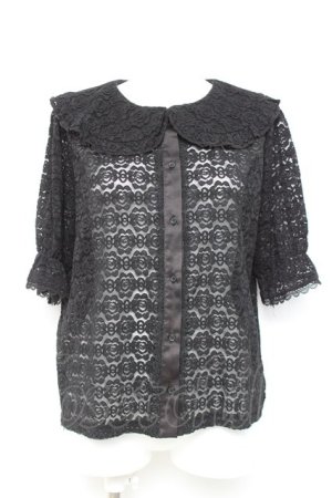 画像: m petit by misako / AOKレースブラウス  黒 Y-26-02-17-037-LO-BL-SZ-ZY