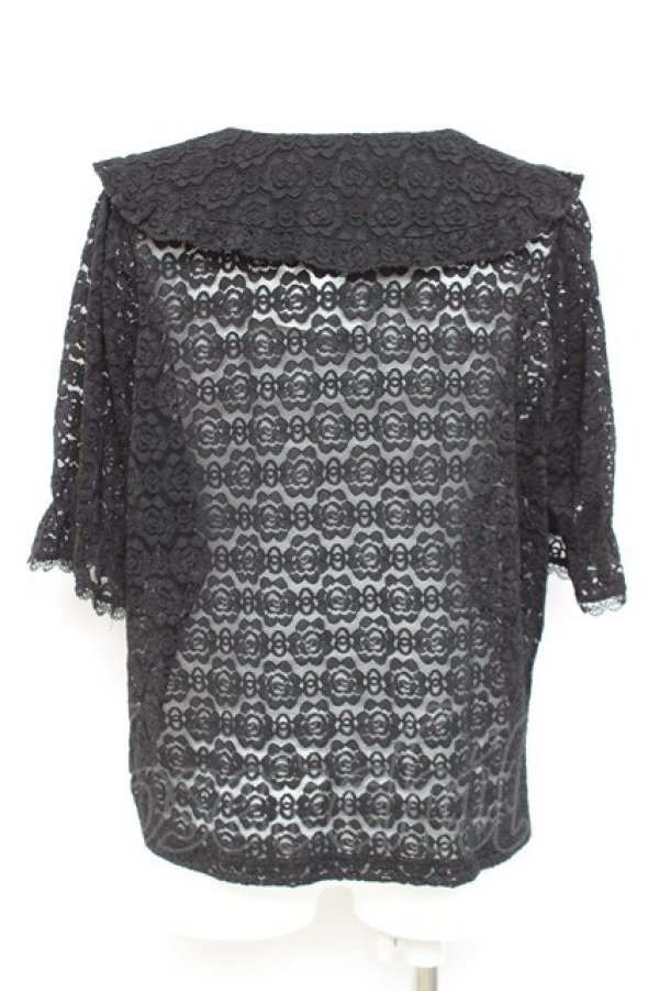 画像2: m petit by misako / AOKレースブラウス  黒 Y-26-02-17-037-LO-BL-SZ-ZY (2)