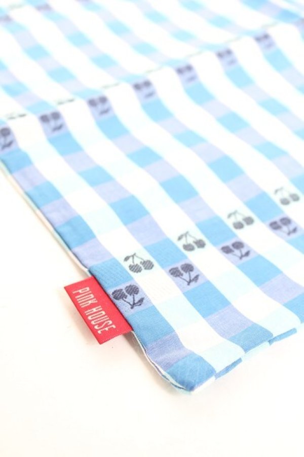 画像2: PINK HOUSE / チェリーレーンチェック巾着  サックス×ブルー Y-26-02-17-006-LO-ZA-SZ-ZY (2)