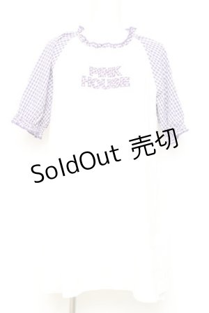 画像: PINK HOUSE / ロゴパッチカットソーチュニック F パープル Y-26-02-17-041-LO-TO-SZ-ZY