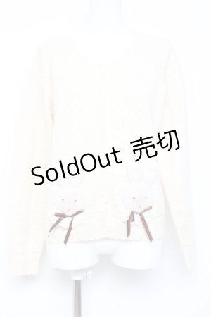 画像: PINK HOUSE / クッキーラビッツモチーフニットカーディガン F 生成り Y-26-02-17-042-LO-TO-SZ-ZY