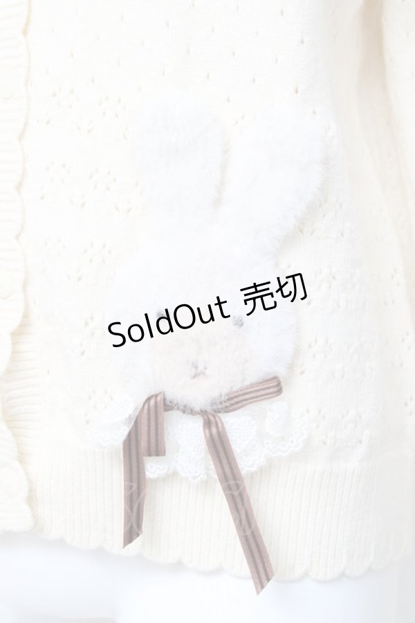 画像4: PINK HOUSE / クッキーラビッツモチーフニットカーディガン F 生成り Y-26-02-17-042-LO-TO-SZ-ZY (4)