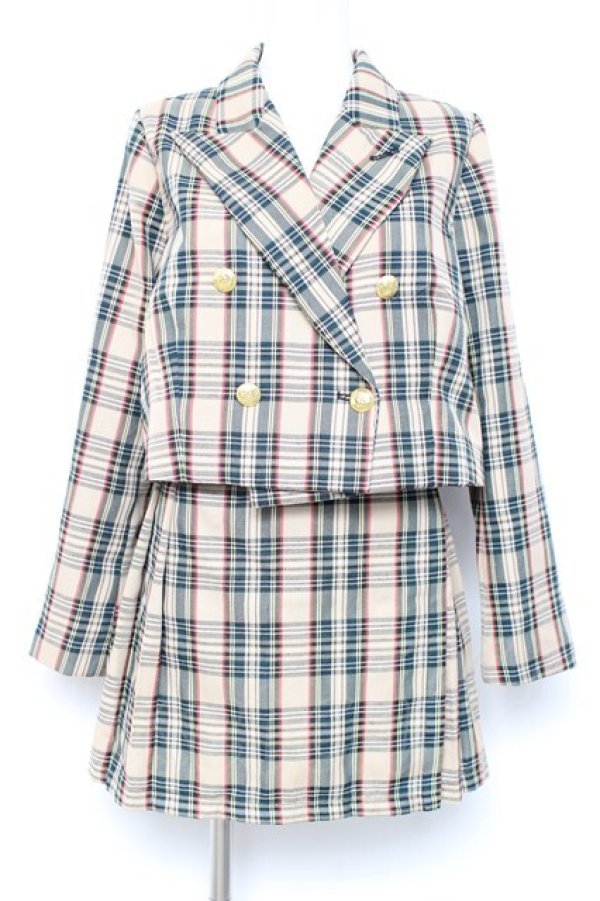 画像1: Meridian / チェック柄セットアップ F ベージュ Y-26-02-17-043-LO-OP-SZ-ZY (1)