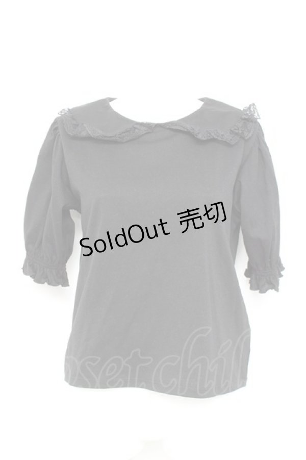 画像1: m petit by misako / 丸襟プルオーバー M 黒 Y-26-02-17-044-LO-TO-SZ-ZY (1)