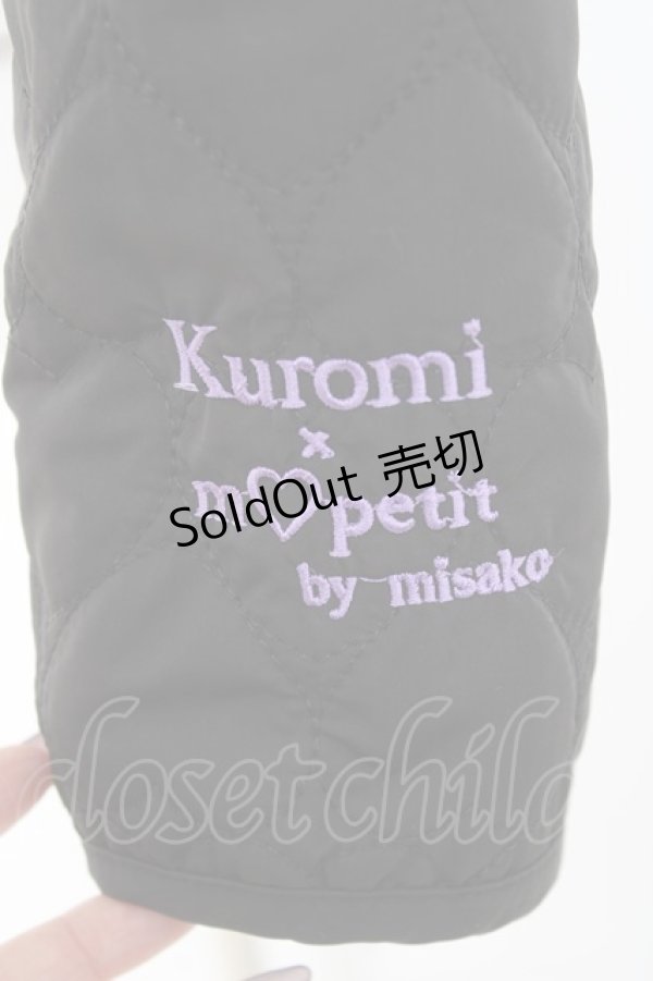 画像3: m petit by misako / クロミタフタハートキルトジャケット L 中黒 Y-26-02-17-045-LO-JA-SZ-ZT0220E (3)