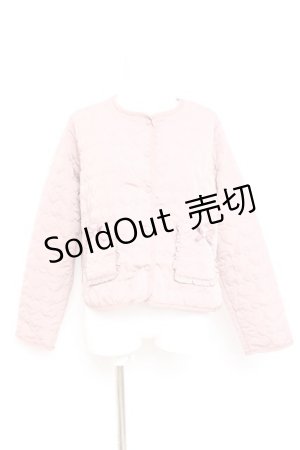 画像: m petit by misako / マイメロタフタハートキルトジャケット L 濃桃 Y-26-02-17-046-LO-BL-SZ-ZY