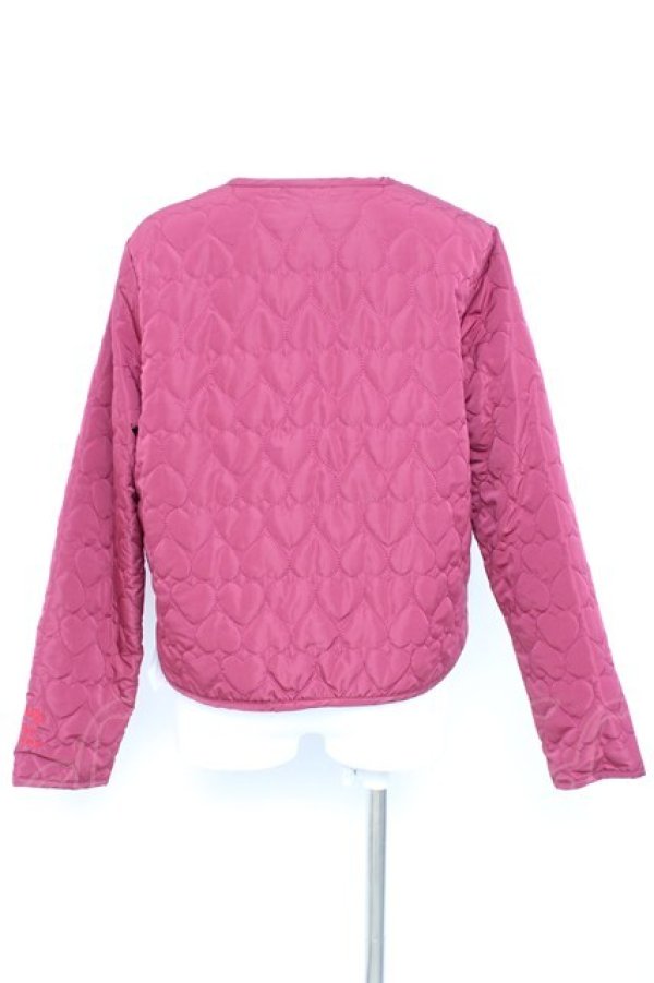 画像2: m petit by misako / キティタフタハートキルトジャケット L 濃赤 Y-26-02-17-047-LO-JA-SZ-ZY (2)