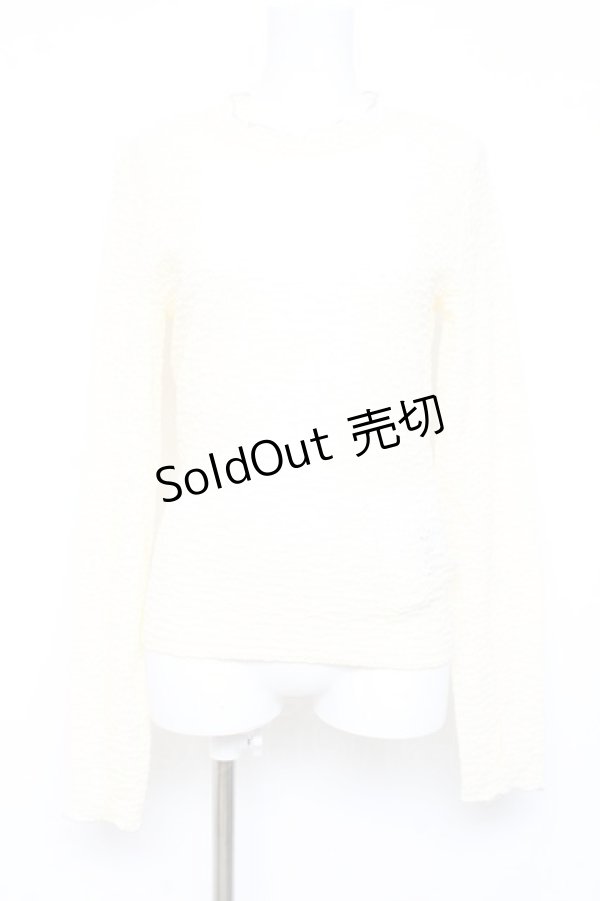 画像1: merry jenny / floralストレッチレーストップス F アイボリー Y-26-02-17-048-LO-TO-SZ-ZS (1)