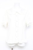 画像1: lolitimes / 刺繍フリルブラウス  白 Y-26-02-17-049-LO-BL-SZ-ZY (1)