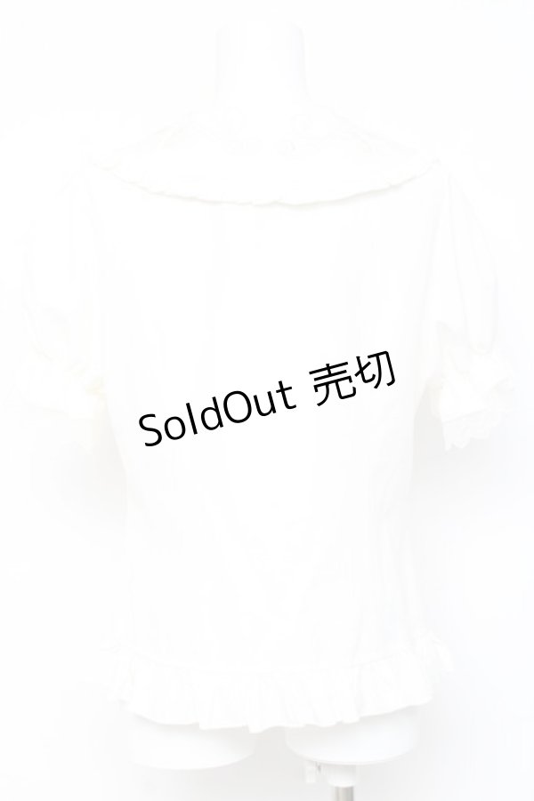 画像2: lolitimes / 刺繍フリルブラウス  白 Y-26-02-17-049-LO-BL-SZ-ZY (2)