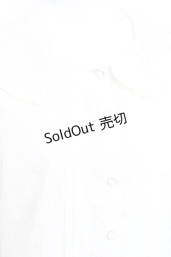 画像3: lolitimes / 刺繍フリルブラウス  白 Y-26-02-17-049-LO-BL-SZ-ZY (3)