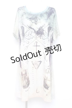 画像: Ozz Croce / いかさんコラボフロントクロスTシャツ  ベージュ Y-26-02-17-054-OO-TO-SZ-ZY