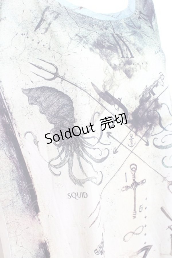 画像3: Ozz Croce / いかさんコラボフロントクロスTシャツ  ベージュ Y-26-02-17-054-OO-TO-SZ-ZY (3)