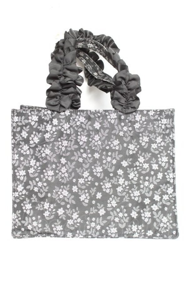 画像2: Maison de FLEUR / フラワージャカードスクエアトートバッグ F ブラック Y-26-02-17-008-LO-BG-SZ-ZY (2)