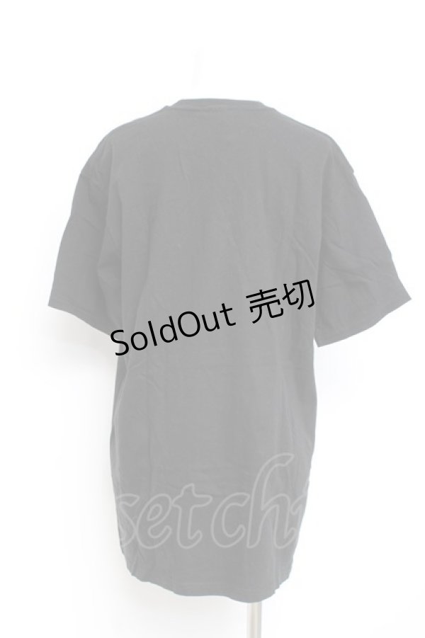 画像2: LISTEN FLAVOR / 包帯うさぎBIG Tシャツ  黒 Y-26-02-17-065-PU-TO-SZ-ZY (2)