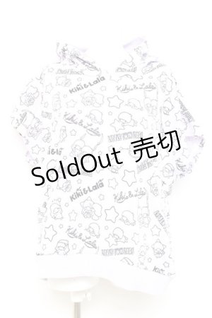 画像: LISTEN FLAVOR / キキとララのファンシー総柄半袖パーカー F ラベンダー Y-26-02-17-069-PU-TO-SZ-ZY