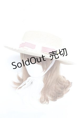 画像: LOLITAその他 / いちごとマーガレットの麦わら帽子  ベージュ Y-26-02-17-009-LO-AC-SZ-ZY