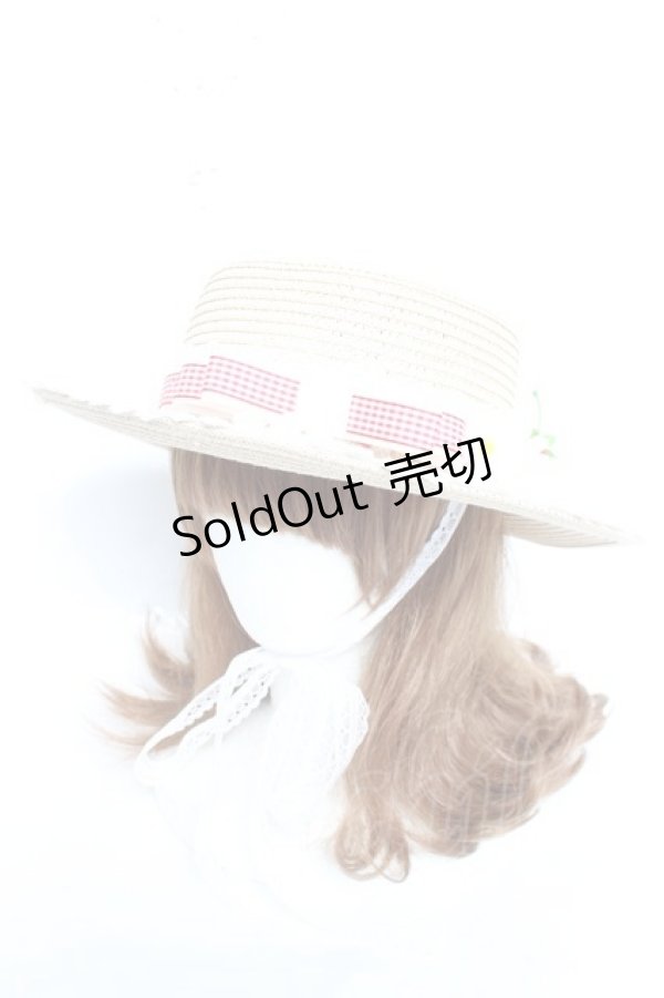 画像1: LOLITAその他 / いちごとマーガレットの麦わら帽子  ベージュ Y-26-02-17-009-LO-AC-SZ-ZY (1)