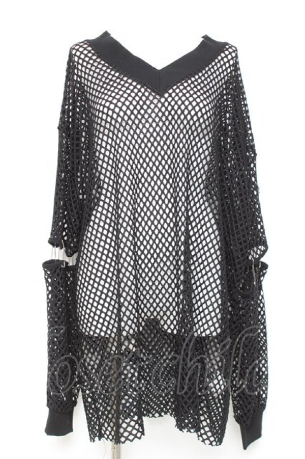 画像1: REFLEM / セパレートスリーブメッシュL/S Tee F ブラック Y-26-02-17-071-PU-TS-SZ-ZY (1)