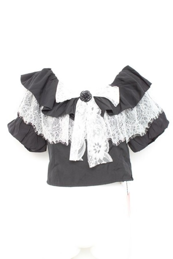 画像1: MARBLE / オフショルブラウス M-L 黒 Y-26-02-17-074-GO-BL-SZ-ZY (1)