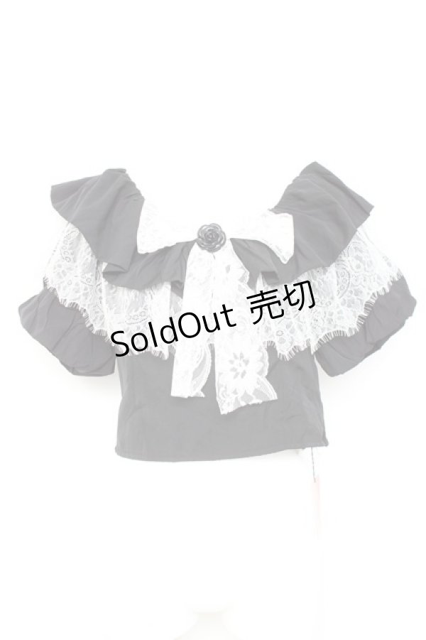 画像1: MARBLE / オフショルブラウス M-L 黒 Y-26-02-17-074-GO-BL-SZ-ZY (1)