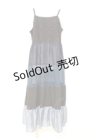 画像: axes femme NOSTALGIE / 配色ティアードキャミワンピース F ブルー Y-26-02-17-075-AX-OP-SZ-ZY