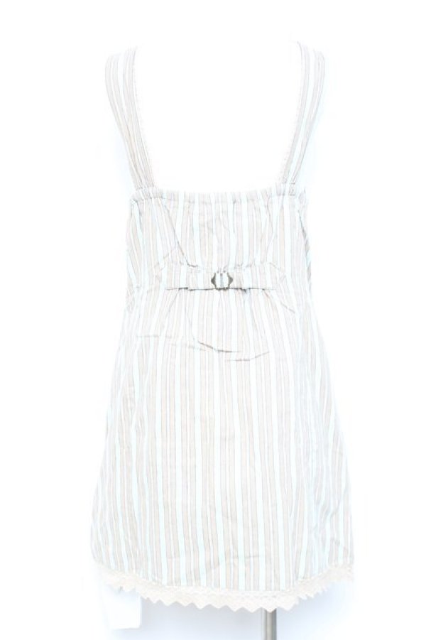 画像2: axes femme / レジメ柄ジャンスカ M ベージュ Y-26-02-17-077-AX-OP-SZ-ZY (2)