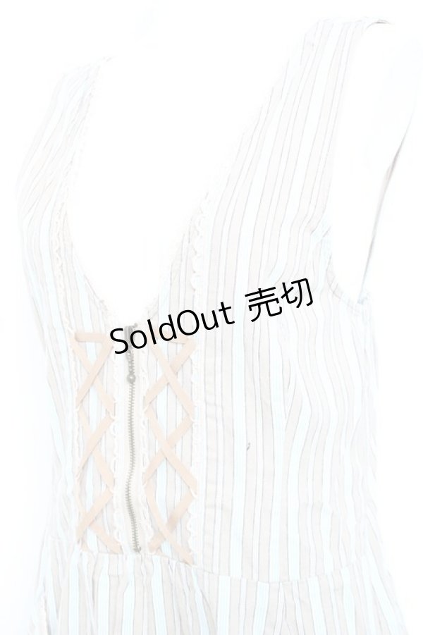 画像3: axes femme / レジメ柄ジャンスカ M ベージュ Y-26-02-17-077-AX-OP-SZ-ZY (3)