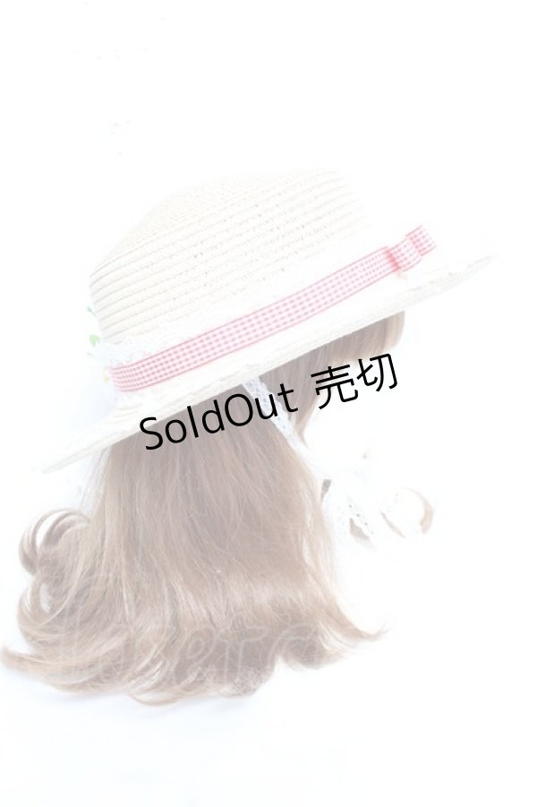 画像4: LOLITAその他 / いちごとマーガレットの麦わら帽子  ベージュ Y-26-02-17-009-LO-AC-SZ-ZY (4)