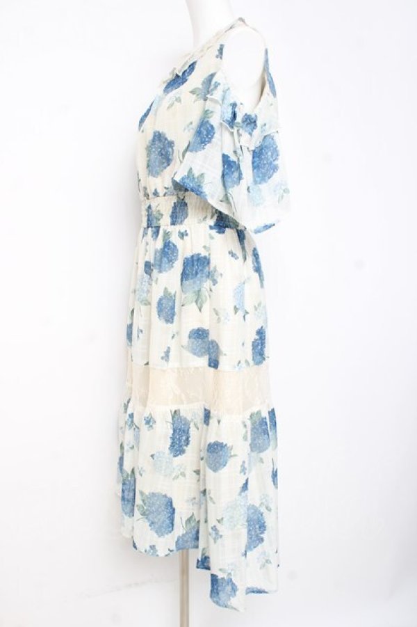 画像3: axes femme / 紫陽花柄ロングワンピース F 生成り Y-26-02-17-079-AX-OP-SZ-ZY (3)