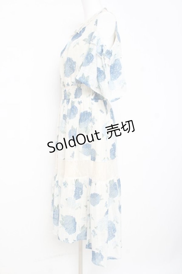 画像3: axes femme / 紫陽花柄ロングワンピース F 生成り Y-26-02-17-079-AX-OP-SZ-ZS (3)